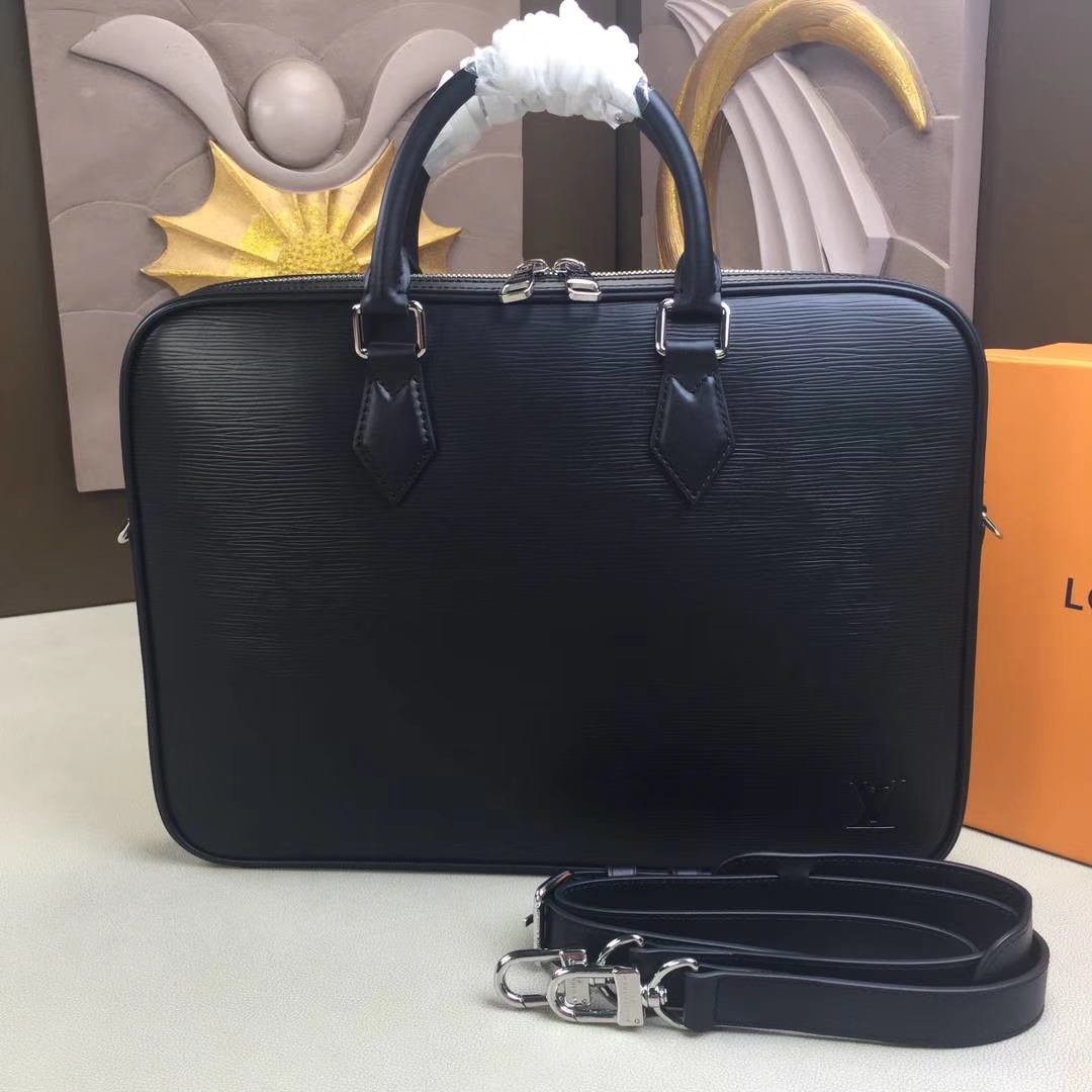 LV路易威登 Dandy Briefcase Slim公文包 M51377 黑色 Epi皮革制造 现代商务男士首选 38.0 x 27.5 x 4.5cm