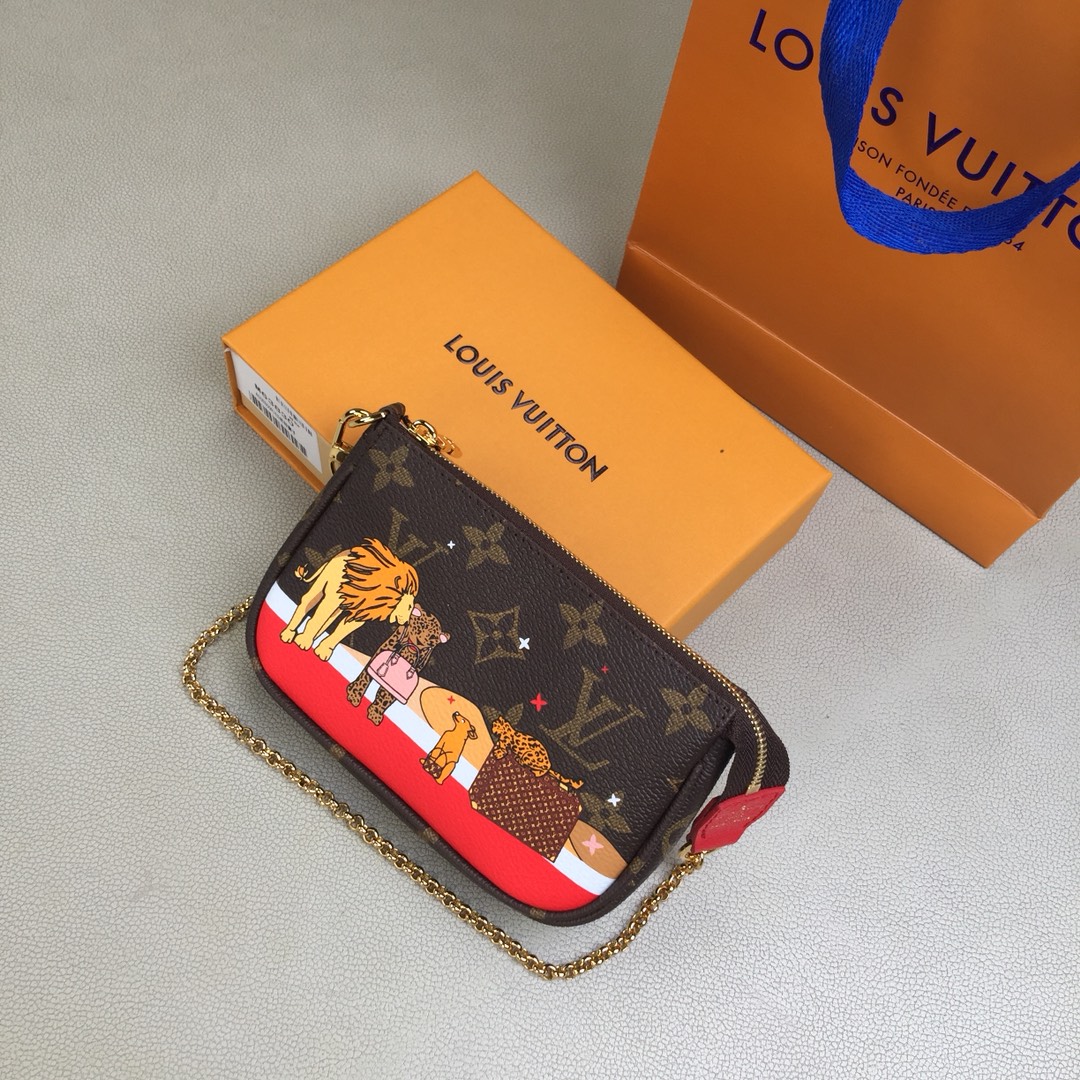 经典路易威登手袋的狮子图案 Mini Pochette Accessoires M58009 风格可爱