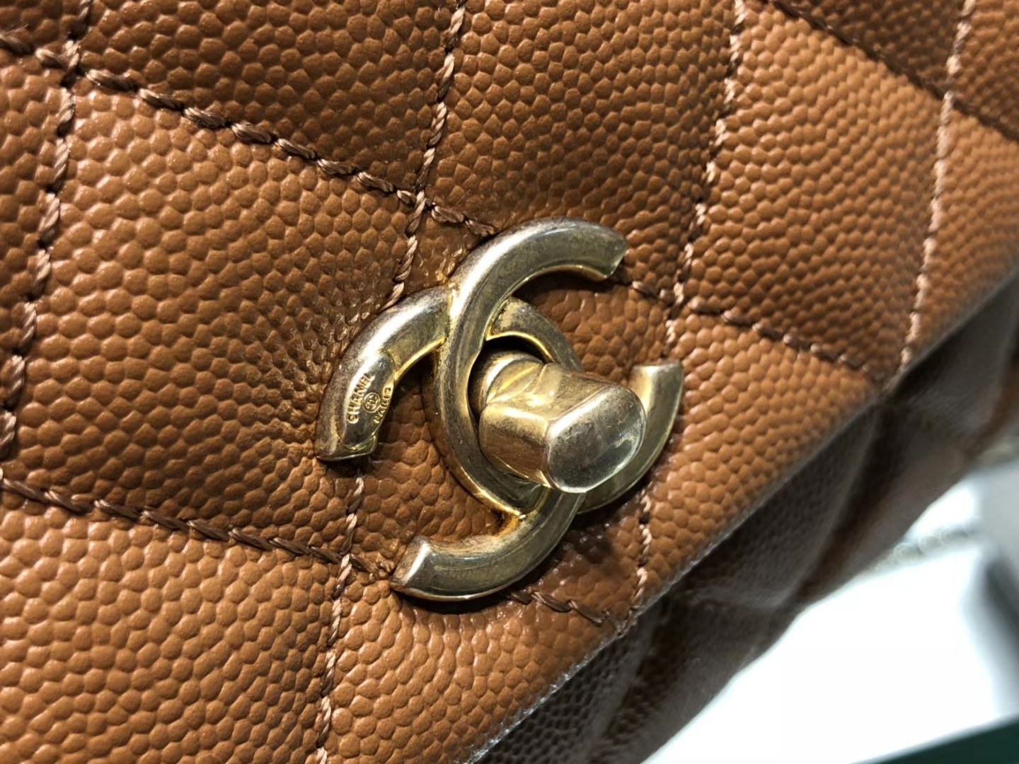 Chanel（香奈儿） coco handle 链条包 小号 金棕色 金扣 24cm