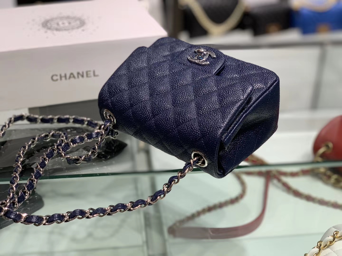 Chanel（香奈儿）cf # 链条包 黑色 金扣 金链 17cm