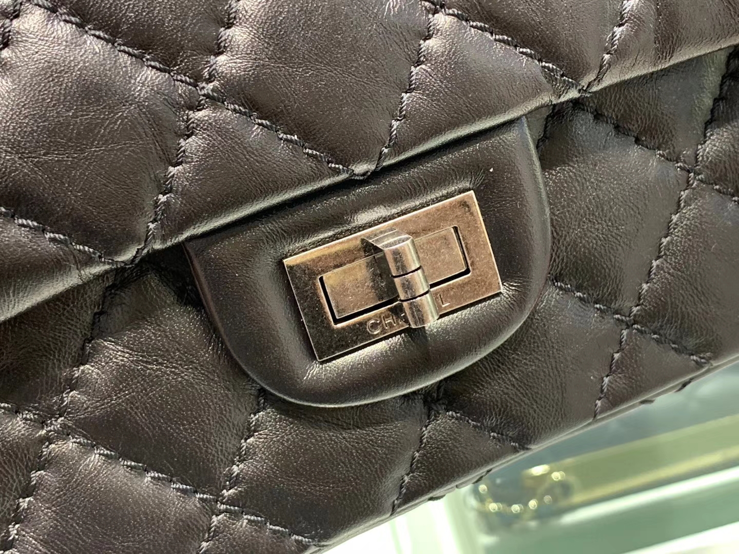 Chanel（香奈儿）reissue 链条包 2.55经典复刻系列 黑色 28cm 银扣