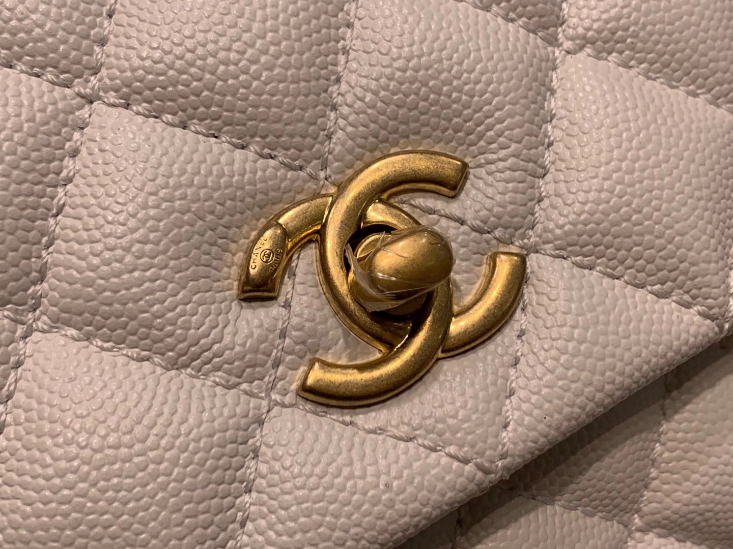 Chanel（香奈儿）coco handle 小号 菱格 白色 金扣 24cm